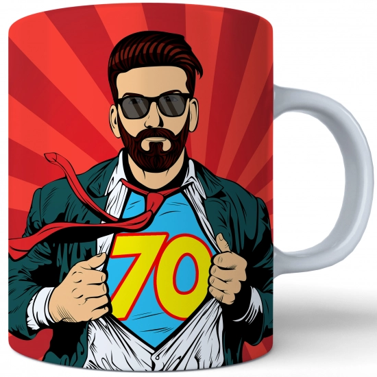 SUPER KUBEK NA PREZENT URODZINY 70 SIEDEMDZIESIĄTKĘ