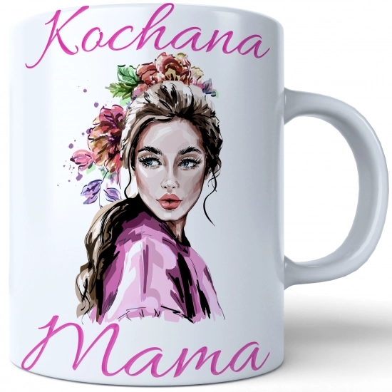 KUBEK 330ml DLA MAMY Z NADRUKIEM NA PREZENT DZIEŃ MATKI MAMA MAMUSIA