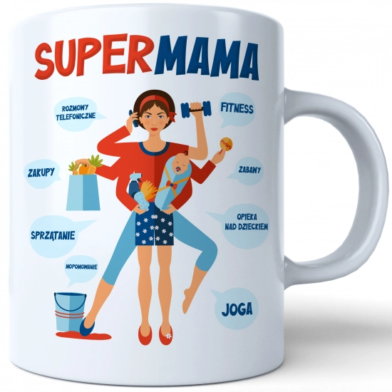 KUBEK 330ml DLA MAMY Z NADRUKIEM NA PREZENT DZIEŃ MATKI MAMA MAMUSIA