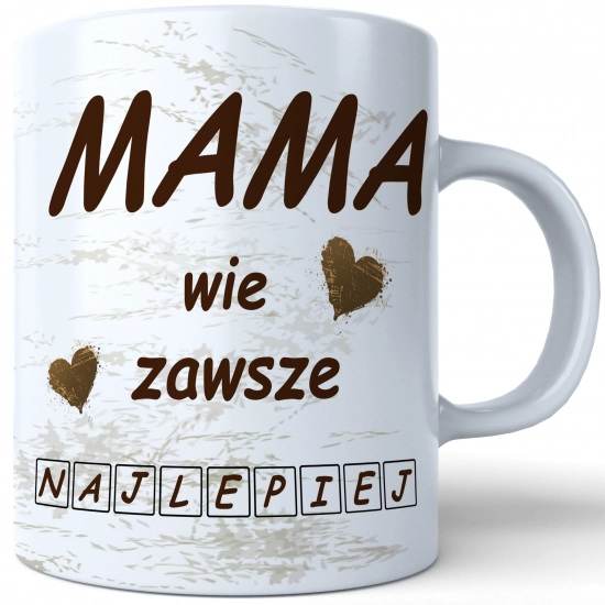 KUBEK 330ml DLA MAMY Z NADRUKIEM NA PREZENT DZIEŃ MATKI MAMA MAMUSIA