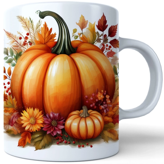 JESIENNY KUBEK 330ml NA HERBATĘ KAWĘ NA PREZENT JESIEŃ DYNIA