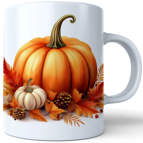 JESIENNY KUBEK 330ml NA HERBATĘ KAWĘ NA PREZENT JESIEŃ DYNIA SZYSZKI