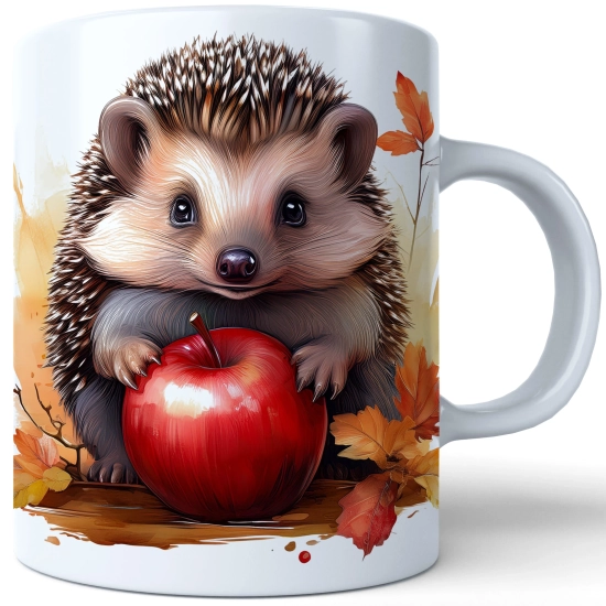 JESIENNY KUBEK 330ml NA HERBATĘ KAWĘ NA PREZENT JESIEŃ JEŻ