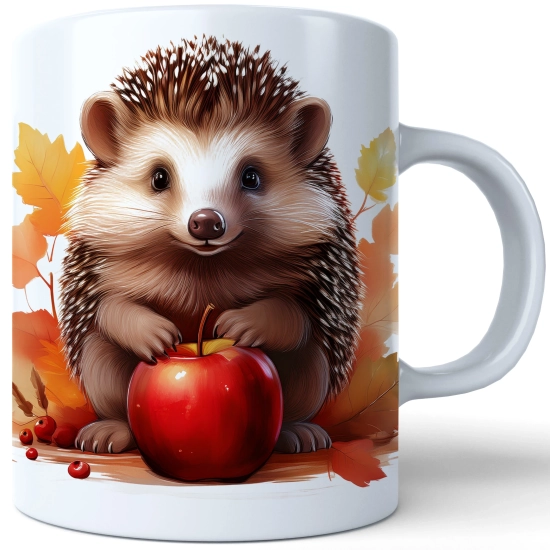 JESIENNY KUBEK 330ml NA HERBATĘ KAWĘ NA PREZENT JESIEŃ JEŻ