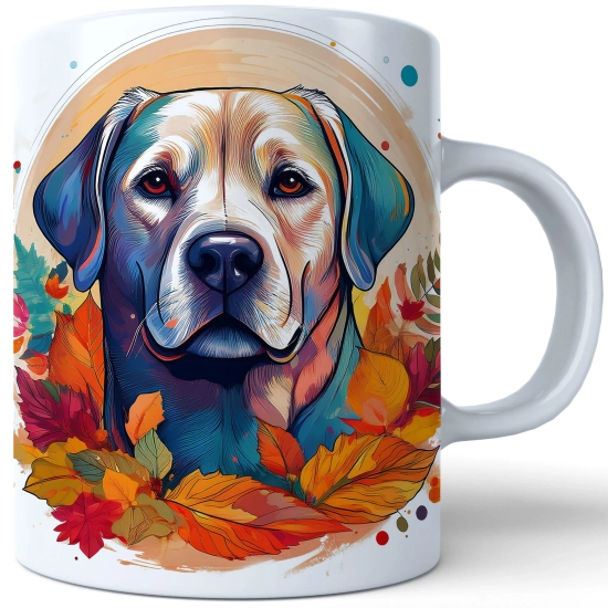 JESIENNY KUBEK 330ml NA HERBATĘ KAWĘ NA PREZENT JESIEŃ PIES