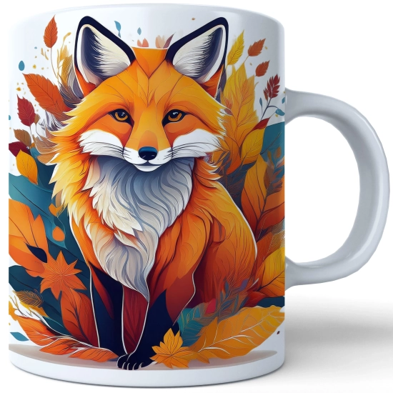 JESIENNY KUBEK 330ml NA HERBATĘ KAWĘ NA PREZENT JESIEŃ LIS