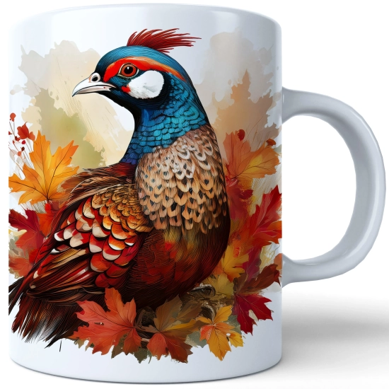 JESIENNY KUBEK 330ml NA HERBATĘ KAWĘ NA PREZENT JESIEŃ BAŻANT PTAK