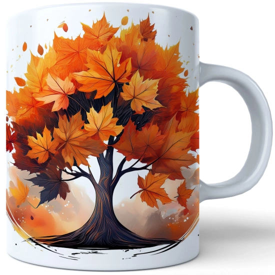 JESIENNY KUBEK 330ml NA HERBATĘ KAWĘ NA PREZENT JESIEŃ DRZEWO LAS