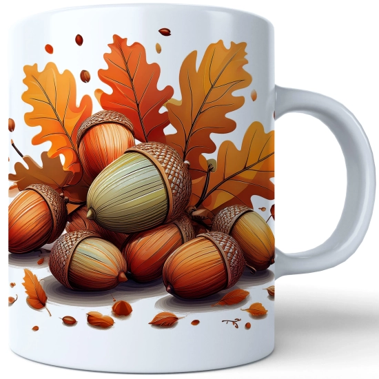 JESIENNY KUBEK 330ml NA HERBATĘ KAWĘ NA PREZENT JESIEŃ ŻOŁĘDZIE LIŚCIE