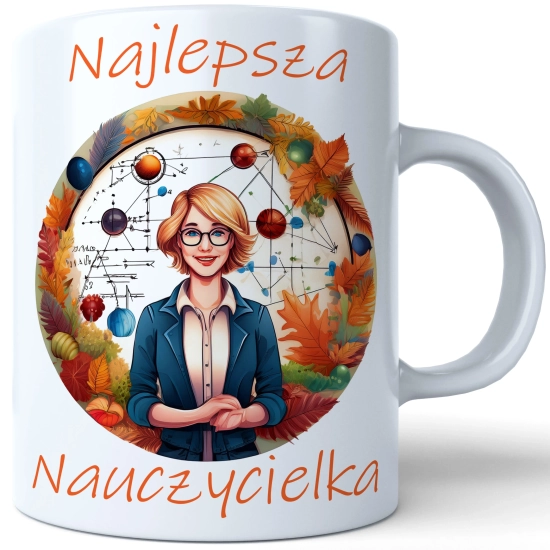 KUBEK DZIEŃ NAUCZYCIELA WYCHOWAWCY PREZENT NAUCZYCIEL NAUCZYCIELKA MATEMATYKI BIOLOGII POLSKIEGO CHEMII FIZYKI