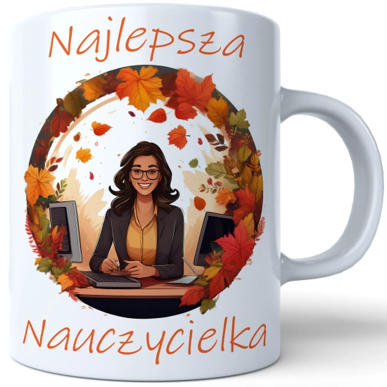 KUBEK DZIEŃ NAUCZYCIELA WYCHOWAWCY PREZENT NAUCZYCIEL NAUCZYCIELKA INFORMATYKI GEOGRAFII MATEMATYKI BIOLOGII POLSKIEGO