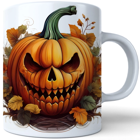 HALLOWEENOWY KUBEK 330ml NA HERBATĘ KAWĘ NA PREZENT STRASZNY DYNIA