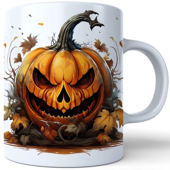 HALLOWEENOWY KUBEK 330ml NA HERBATĘ KAWĘ NA PREZENT STRASZNY DYNIA