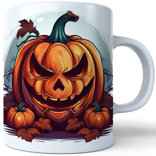 HALLOWEENOWY KUBEK 330ml NA HERBATĘ KAWĘ NA PREZENT STRASZNY DYNIA