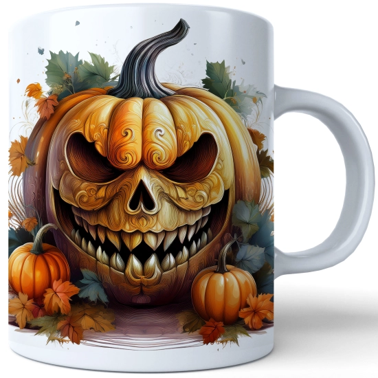 HALLOWEENOWY KUBEK 330ml NA HERBATĘ KAWĘ NA PREZENT STRASZNY DYNIA