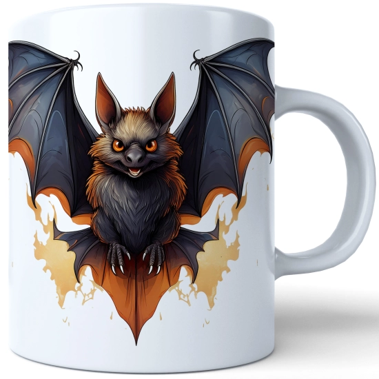 HALLOWEENOWY KUBEK 330ml NA HERBATĘ KAWĘ NA PREZENT NIETOPERZ