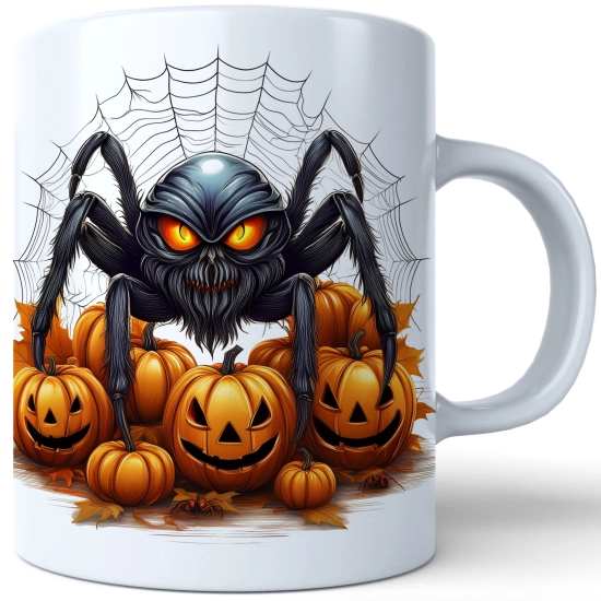 HALLOWEENOWY KUBEK 330ml NA HERBATĘ KAWĘ NA PREZENT PAJĄK DYNIE