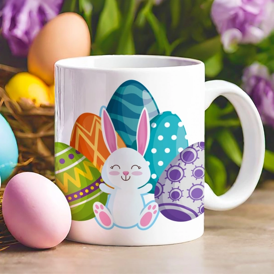 WIELKANOCNY KUBEK 330ml NA PREZENT ZAJĄC ZAJĄCZEK KRÓLIK PISANKA ŚWIĄTECZNY