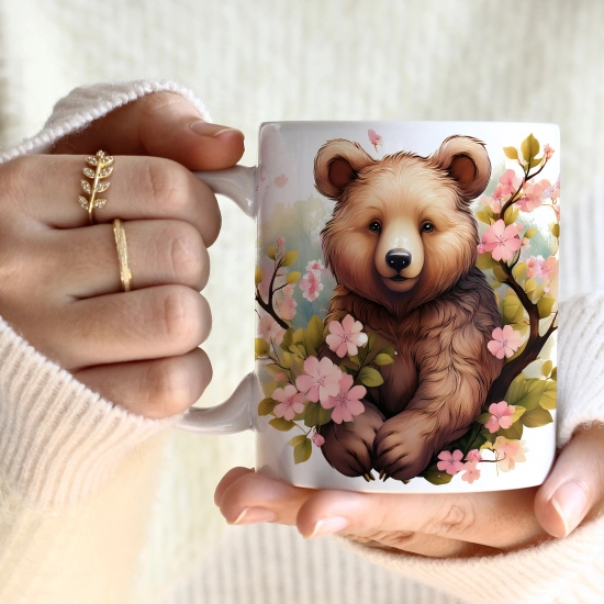 WIOSENNY WIELKANOCNY KUBEK 330ml NA PREZENT KAWĘ HERBATĘ WIOSNA MIŚ