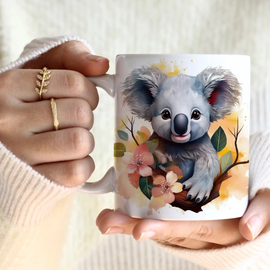 WIOSENNY WIELKANOCNY KUBEK 330ml NA PREZENT KAWĘ HERBATĘ WIOSNA KOALA