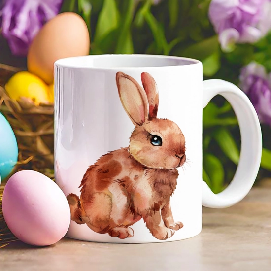 WIELKANOCNY KUBEK 330ml NA PREZENT ZAJĄC ZAJĄCZEK KRÓLIK PISANKA ŚWIĄTECZNY