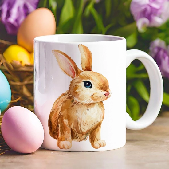 WIELKANOCNY KUBEK 330ml NA PREZENT ZAJĄC ZAJĄCZEK KRÓLIK PISANKA ŚWIĄTECZNY