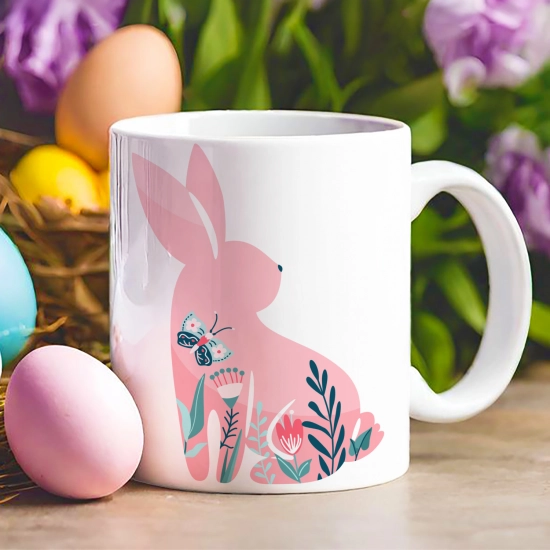 WIELKANOCNY KUBEK 330ml NA PREZENT ZAJĄC ZAJĄCZEK KRÓLIK PISANKA ŚWIĄTECZNY