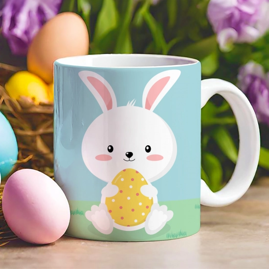 WIELKANOCNY KUBEK 330ml NA PREZENT ZAJĄC ZAJĄCZEK KRÓLIK PISANKA ŚWIĄTECZNY