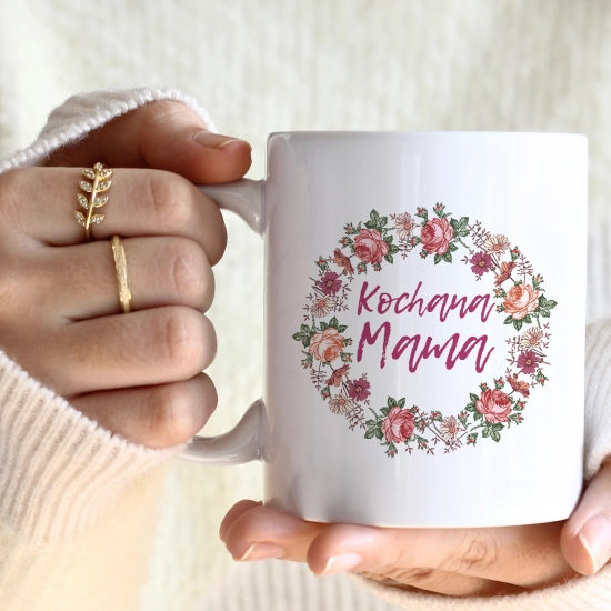 KOMPLET PREZENTOWY DLA MAMY KUBEK, MIÓD i SŁODYCZE PREZENT DZIEŃ MATKI MAMA