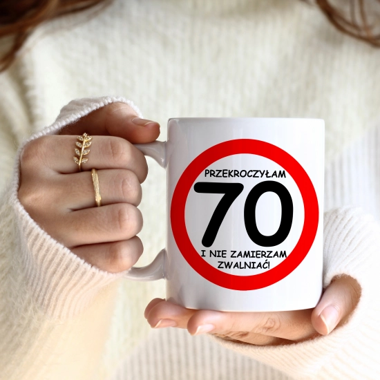 SUPER KUBEK NA PREZENT URODZINY 70 SIEDEMDZIESIĄTKĘ