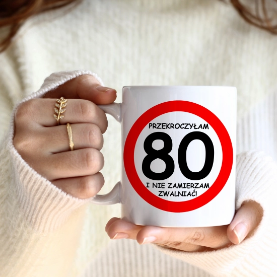 KOMPLET PODUSZKA KUBEK NA 80 URODZINY PREZENT