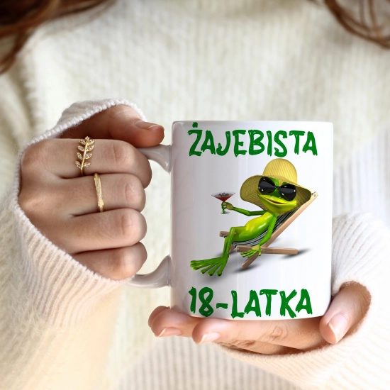 KOMPLET PODUSZKA KUBEK NA 18 URODZINY PREZENT