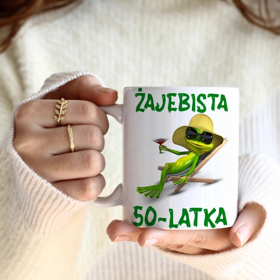 KOMPLET PODUSZKA KUBEK NA 50 URODZINY PREZENT