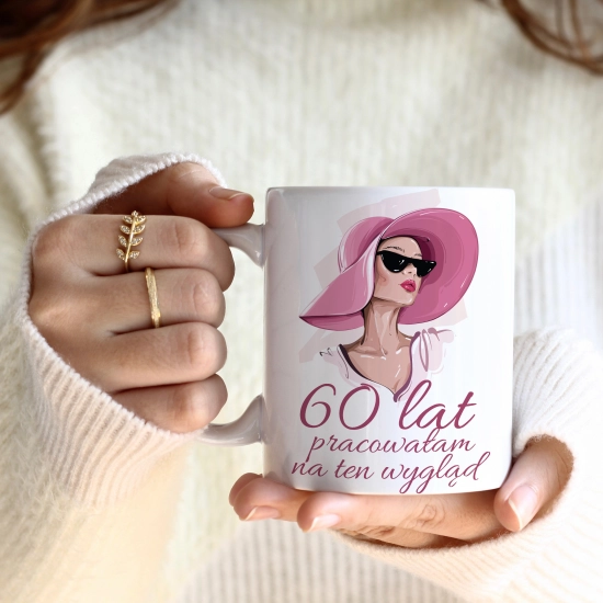 SUPER KUBEK NA PREZENT URODZINY 60 SZEŚĆDZIESIĄTKĘ