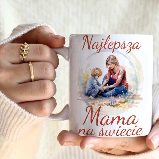 KOMPLET DLA MAMY RĘCZNIK Z HAFTEM + KUBEK + MIÓD PREZENT DZIEŃ MATKI MAMA