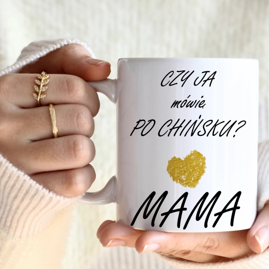 KOMPLET DLA MAMY RĘCZNIK Z HAFTEM + KUBEK 330ml NA PREZENT DZIEŃ MATKI MAMA