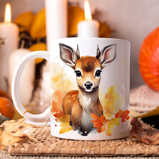 JESIENNY KUBEK 330ml NA HERBATĘ KAWĘ NA PREZENT JESIEŃ SARENKA JELONEK