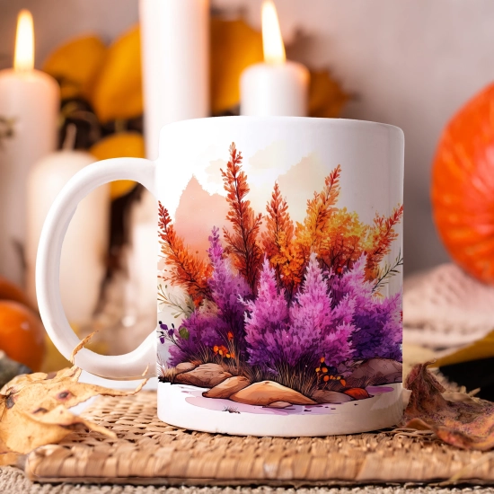 JESIENNY KUBEK 330ml NA HERBATĘ KAWĘ NA PREZENT JESIEŃ DRZEWO LAS