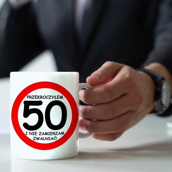 KOMPLET PODUSZKA KUBEK NA 50 URODZINY PREZENT