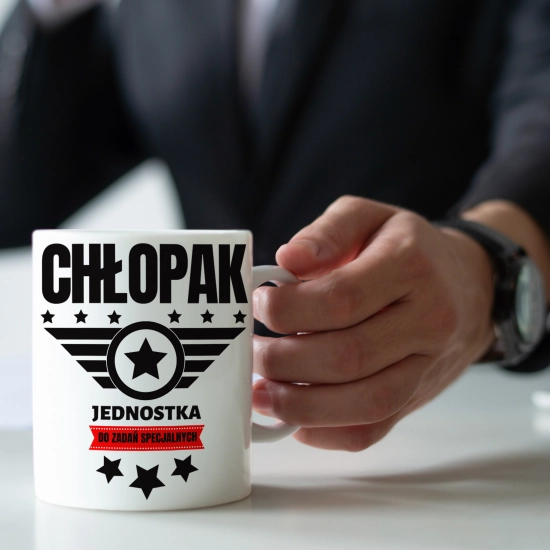 KUBEK DLA FACETA NADRUKIEM PREZENT DZIEŃ CHŁOPAKA