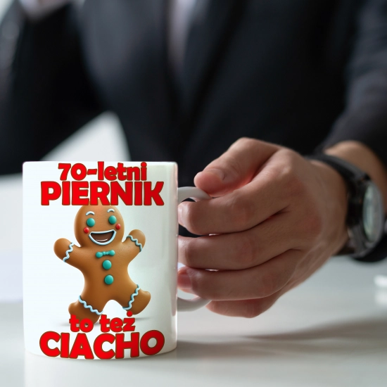 KOMPLET PODUSZKA KUBEK NA 70 URODZINY PREZENT