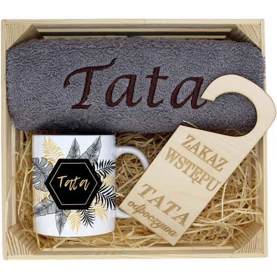 PREZENT DLA TATY RĘCZNIK + KUBEK DZIEŃ OJCA TATA