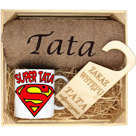 PREZENT DLA TATY RĘCZNIK + KUBEK DZIEŃ OJCA TATA