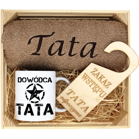 PREZENT DLA TATY RĘCZNIK + KUBEK DZIEŃ OJCA TATA
