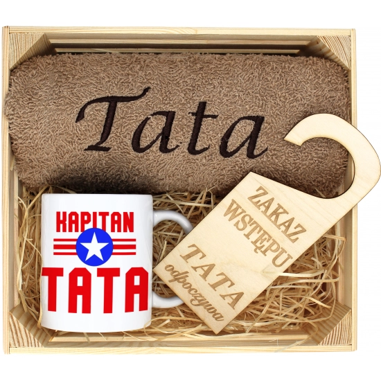 PREZENT DLA TATY RĘCZNIK + KUBEK DZIEŃ OJCA TATA