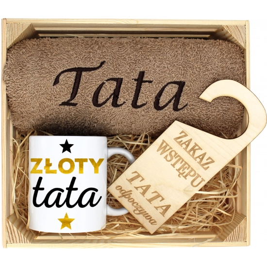 PREZENT DLA TATY RĘCZNIK + KUBEK DZIEŃ OJCA TATA