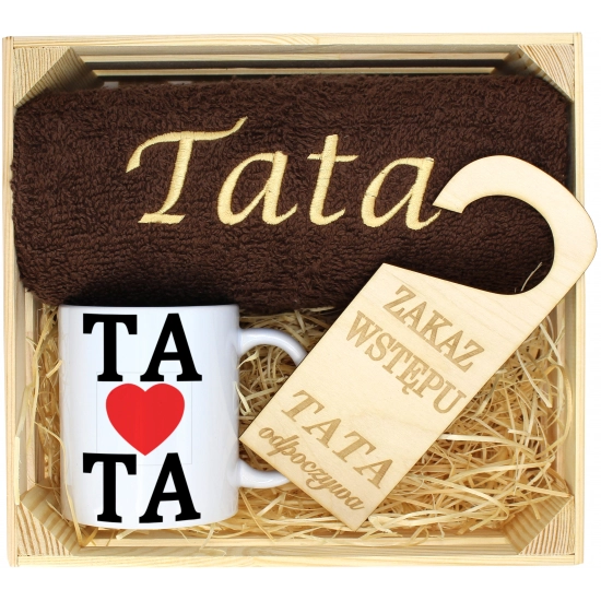 PREZENT DLA TATY RĘCZNIK + KUBEK DZIEŃ OJCA TATA