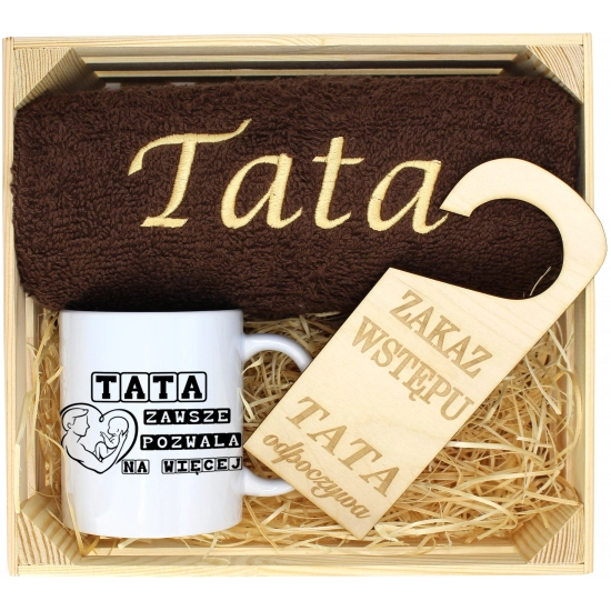 PREZENT DLA TATY RĘCZNIK + KUBEK DZIEŃ OJCA TATA