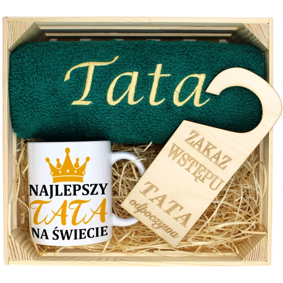 PREZENT DLA TATY RĘCZNIK + KUBEK DZIEŃ OJCA TATA