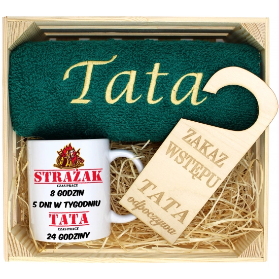 PREZENT DLA TATY RĘCZNIK + KUBEK DZIEŃ OJCA TATA